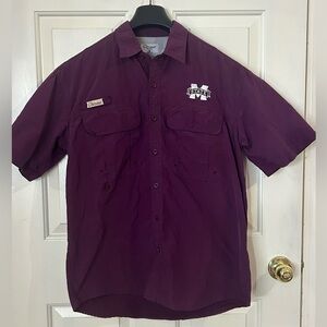 Caliwear Men’s Medium Mississippi State Bulldogs Vented Outdoor Shirt